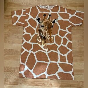 Vintage 90’s Jungle Joes sleep safari giraffe sleep shirt One Size Made in USA